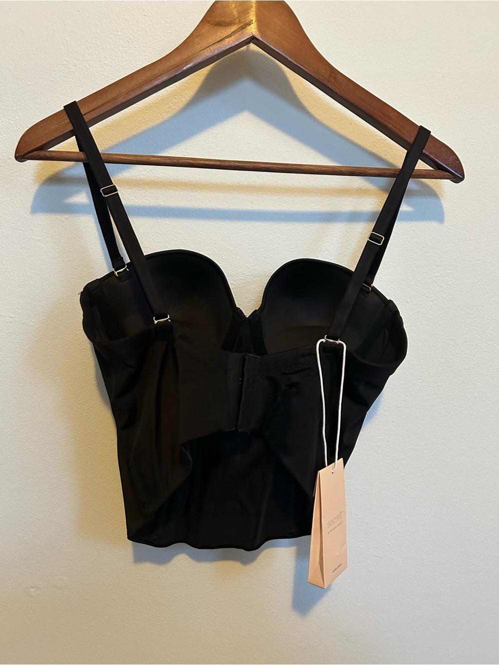 Victoria Secret Black Bustier Crop Top with Adjustable Straps